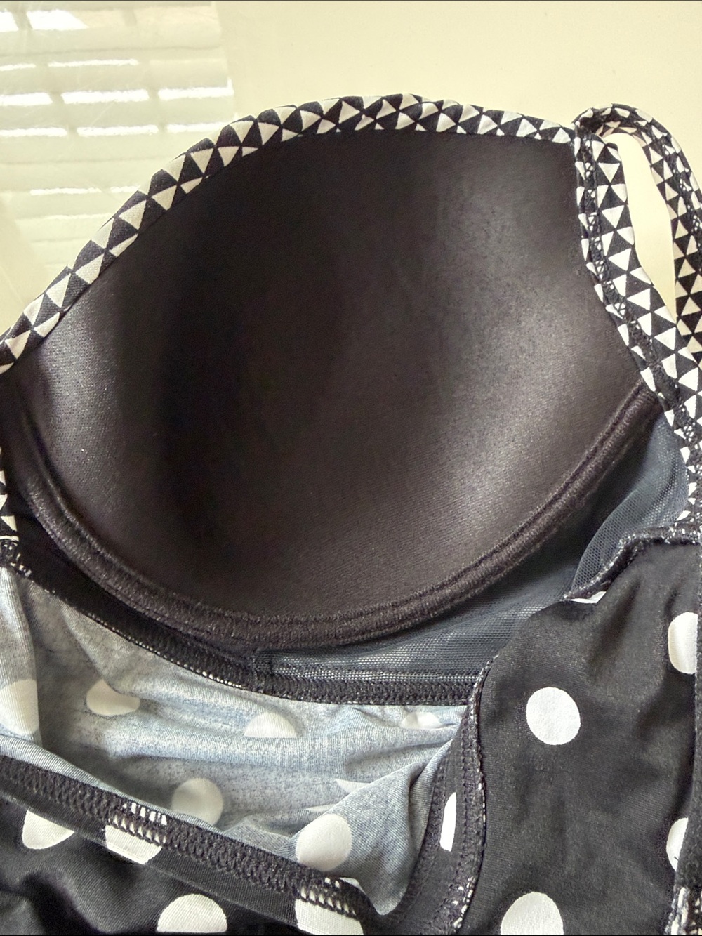 Coco Reef Black and White Polka Dot Tankini Top - Picture 9 of 10